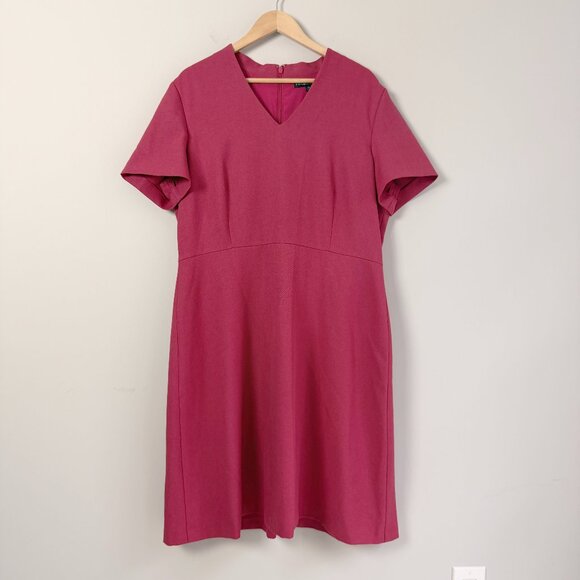 Preston & York Dresses & Skirts - 2/$30 Preston & York Pink V-Neck A-Line Dress 18